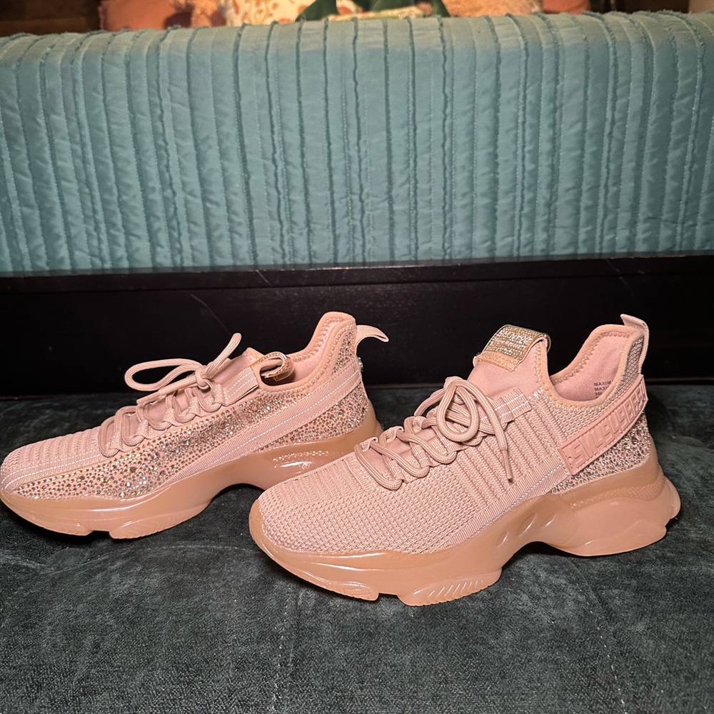 Steve Madden Maxima Rhinestone Blush Sneakers